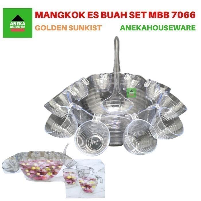Gambar Mangkok Sop Buah Tempat Es Buah Set Gelas MBB 7066 Golden Sunkist - MBB 7066 dari Aneka Houseware undefined Tokopedia