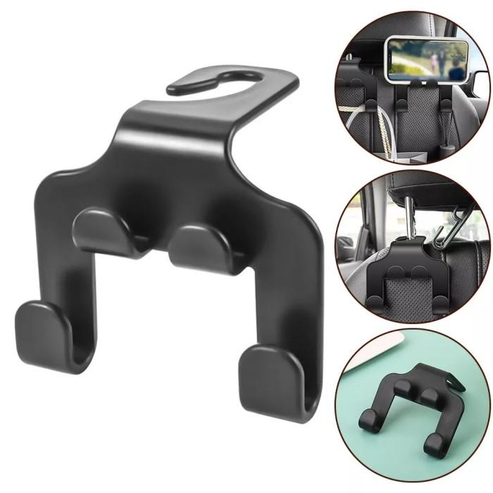Gambar Gantungan Hook Dudukan Tempat Penyimpanan Barang Penyangga Ponsel Sandaran Kepala Jok Belakang  Kursi Mobil Car Holder HP Tab Headrest Backseat Hook Car Back Seat Hook Hanging Storage Mobile Phone Holder Stand Lazy Rear Seat Headrest Bracket Smartphone - Hitam dari Lbagstoremall undefined Tokopedia