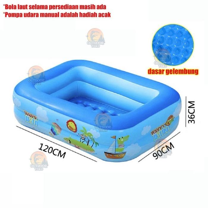 Gambar 【Beli 1 Dapat 7！】Kolam Renang Anak dan Bayi jumbo Tiup Karet Besar Family Inflatable Swimming Pool Luar Ruangan 305cm/260cm/200cm kolam renang anak jumbo petak karet bahan tebal 2.1M kolamrenang anak besar murah Inflatable Swimming - 1.2M120x85x30cm dari Suryadistorw541 undefined Tokopedia