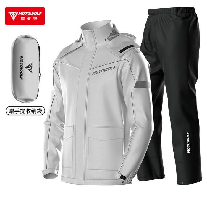 Jual Motowolf Motorcycle Riding Raincoat Suit Split Rain Suit