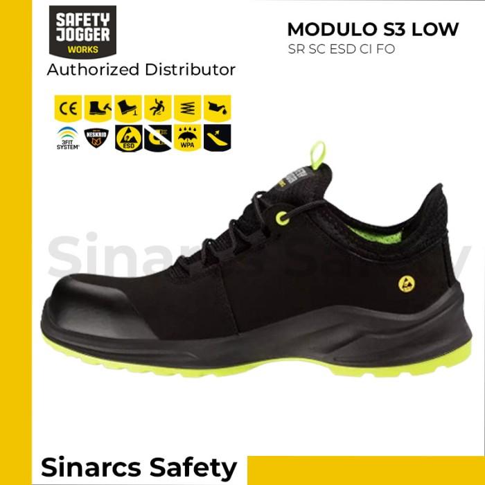 Gambar Sepatu Safety Jogger Modulo S3S Low - Black / Hitam dari aa Kadu nyentang undefined Tokopedia