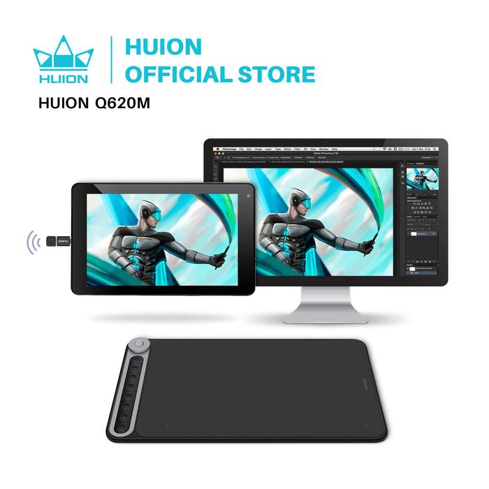 Jual Huion New Arrival Inspiroy Dial Q620M Graphic Tablet 8192 - Main Image