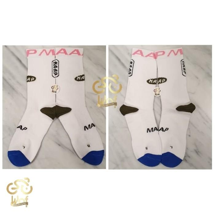 Gambar PREMIUM MAAP Path Icon Sock Kaos Kaki Sepeda Cycling Socks Road Bike HQ Import - Icon White dari Balance Fit Strength undefined Tokopedia