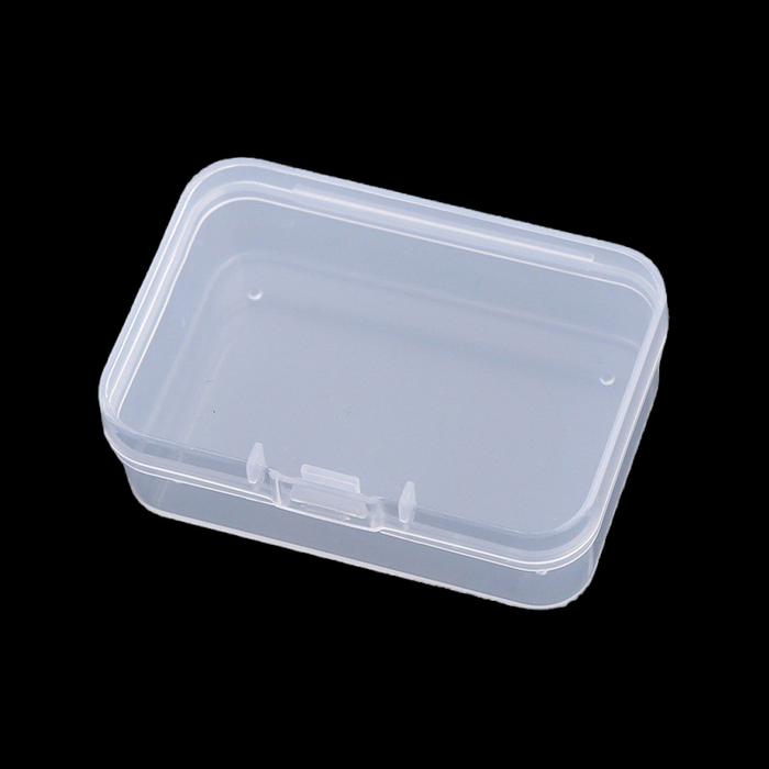 2pcs Transparent Storage Box Square Small Items Case Packing Boxes Jewelry  Beads Container Sundries Organizer Fishing Tools