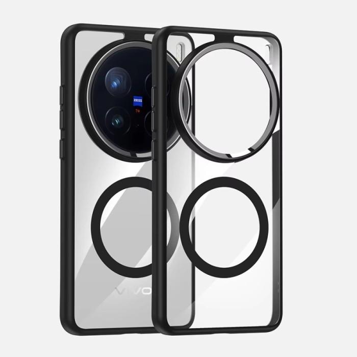 Gambar Case Vivo X200 Pro 5G SNAPFIT Magsafe Transparent Phone Back Cover Protect Shell Shockproof Bumper - Black, Vivo X200 dari Primary Cares Official Kota Administrasi Jakarta Barat Tokopedia