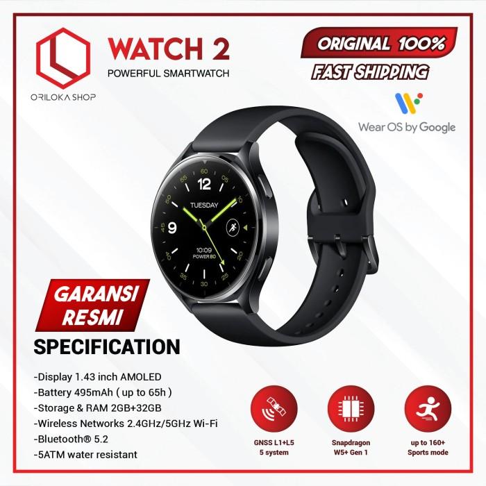 Gambar Xiaomi Mi Watch 2 Smartwatch Snapdragon W5+ Gen1 - Garansi Resmi - BLACK dari Oriloka Shop undefined Tokopedia