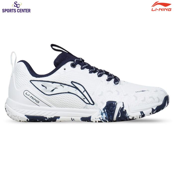 Jual New Sepatu Badminton Lining Saga Lite X AYTU037 White Navy