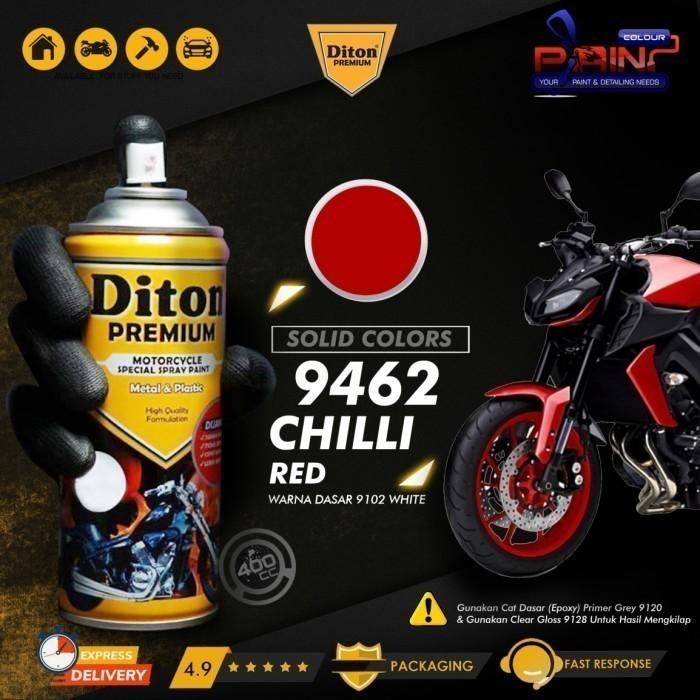 Gambar Diton PREMIUM Cat Semprot/Pylox Berbagai Macam Warna Helm/Motor/Gundam - 9462 CHILI RED dari PAINT.COLOUR undefined Tokopedia