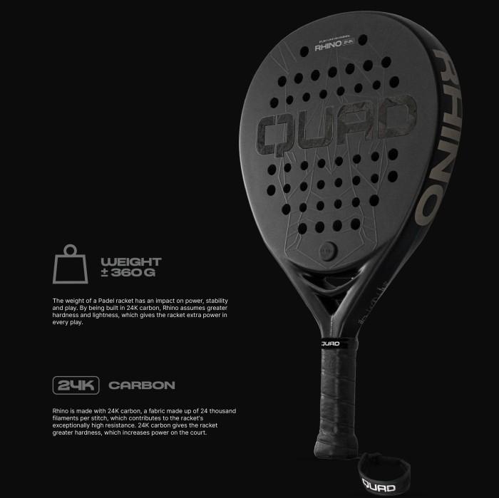 Gambar QUAD Padel - RHINO | Teardrop Shape | 360gr - Padel Racket dari JEJEYFESS undefined Tokopedia