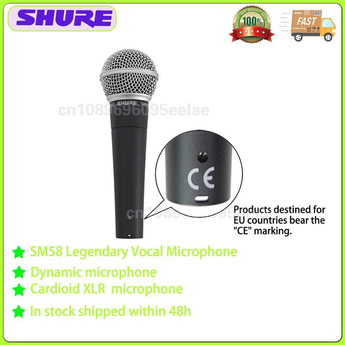 Gambar Original Shure SM58 Vocal Microphone Cardioid Dynamic Hand-held Mic Classic Vocal Stage Performance Studio Singing Home KTV Mic dari susvydi tipeperin undefined Tokopedia