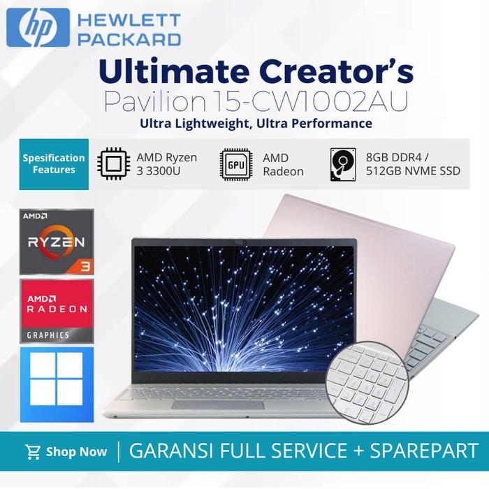 Jual Laptop HP Pavilion 15 AMD Ryzen 8GB 512GB SSD AMD