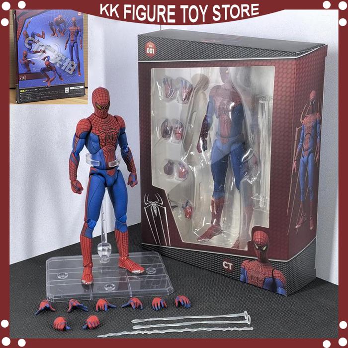 Gambar New CT Toys Spiderman Mafex 001 Peter Parker Andrew Garfield Figure The Amazing Spider-Man Shf Spiderman Action anime Figure Toy dari yayaiyw undefined Tokopedia