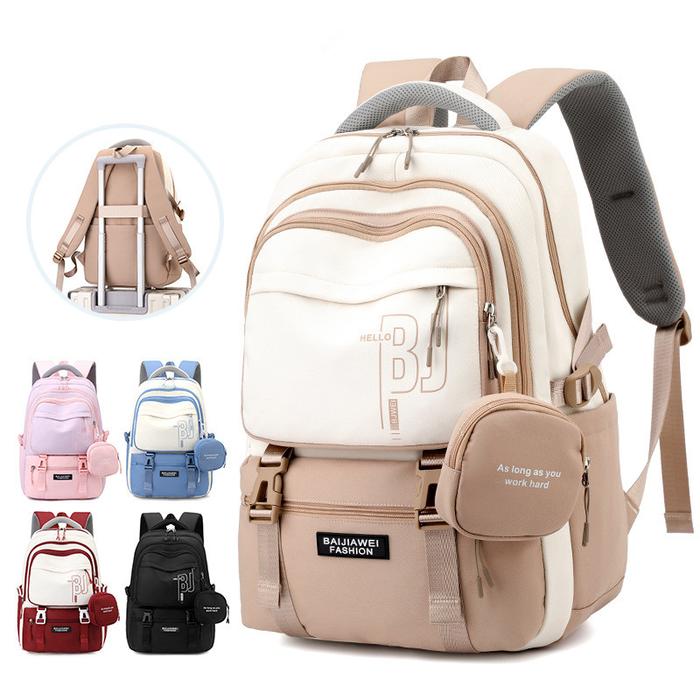 Famous Brand Designer Baijiawei Children Backpack With Purse High School  Student School Bags Kids Waterproof Schoolbags Teenager