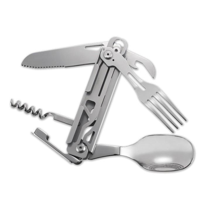 Gambar H003 Portable Folding Camping Cutlery - Alat Makan Camping Multitool dari Experimart undefined Tokopedia