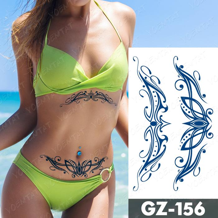 Gambar Semi-Permanent Waterproof Temporary Tattoo Sticker Jellyfish Seahorse Compass Genipin Herbal Whale Juice Lasting Ink Fake Tatoo - 48-GZ156 dari iibbuussaaiimmaahhhh undefined Tokopedia