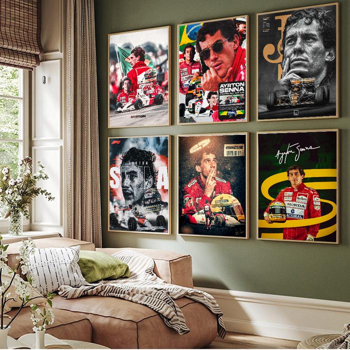 Gambar Ayrton Senna Racer DIY Sticky Poster Whitepaper Prints Posters Artwork Vintage Decorative Painting dari ai fauziah h undefined Tokopedia