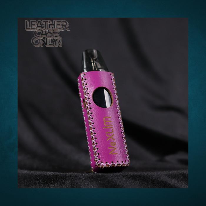 Premium Leather Sleeve Case Oxva Nexlim Free Lanyard - Pink - Pink