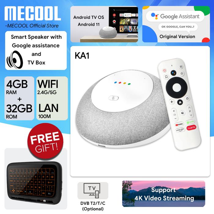 Jual MECOOL Home Smart Speaker KA1 TV Box With Google Original