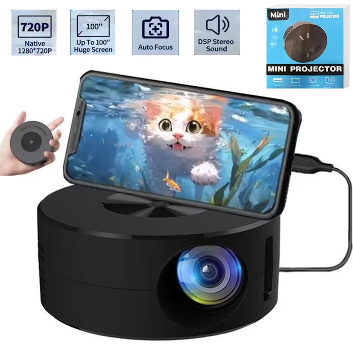 Yt200 Smart Projector Portable Led Video Home Theater Auto Focus Mobile  Cinema Same Screen Hd Mini Projector For Iphone Android