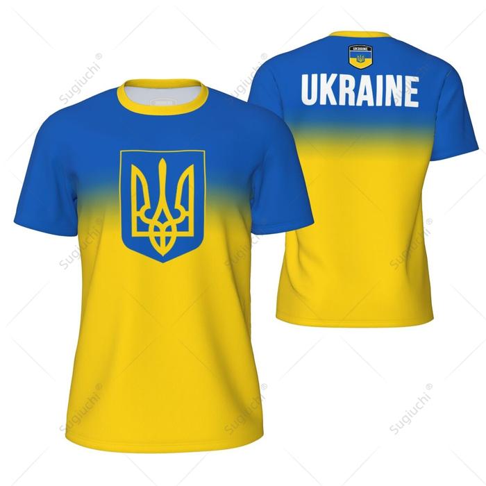 Jual Sports Mesh T-shirt Ukraine Flag For Running Bike Soccer