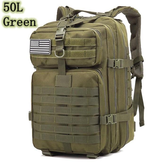 Gambar Tas Backpack Camping Hunting Rucksack 50L Military Bag 3P Waterproof - Hijau dari Babanesia undefined Tokopedia