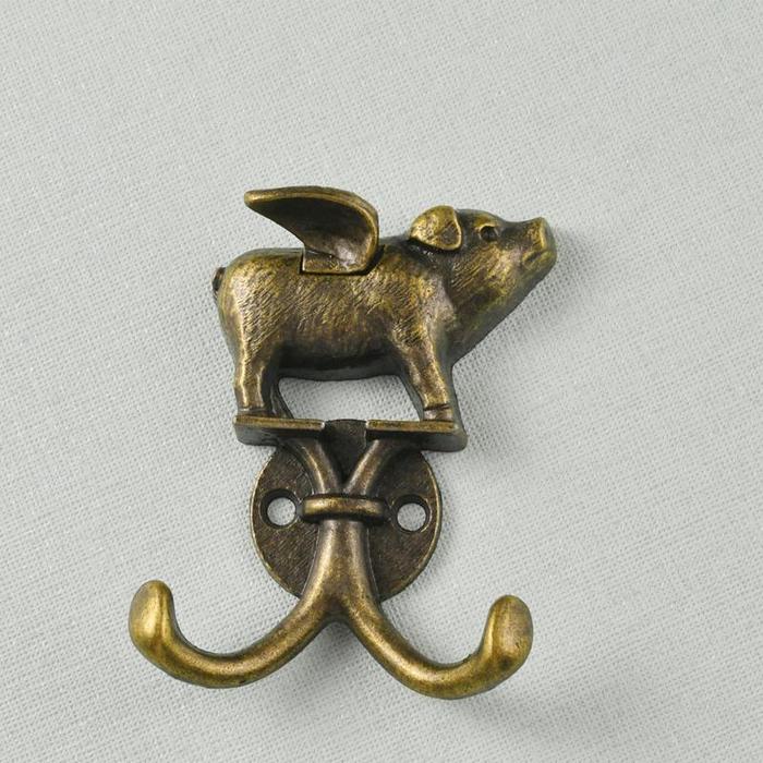Jual Flying Pig Wall Hook Heavy Duty Alloy Coat Rack Vintage