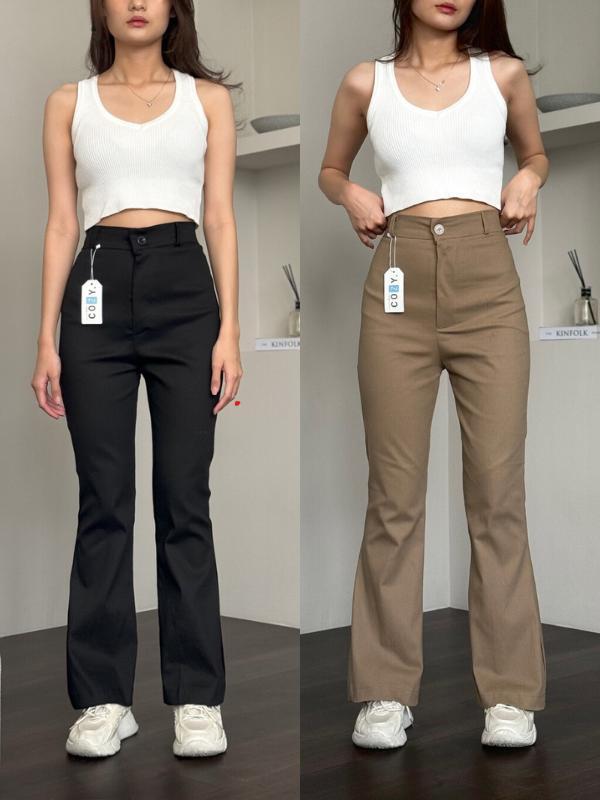 Jual Flare Pants Celana Kulot Cutbray Wanita Chinos Stretch