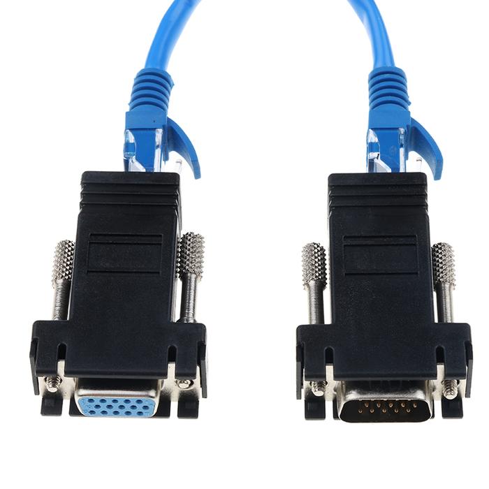 Jual VGA Adapter RJ45 to VGA Extender Male to LAN CAT5 CAT6 RJ45
