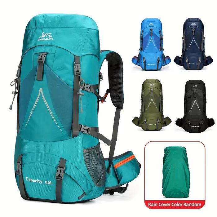 Jual 60L Travel Bag Camping Backpack Rain cover Climbing Bags For