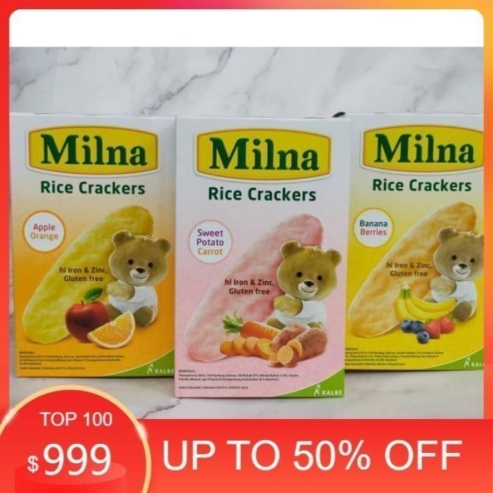 Gambar Milna Rice Crackers 20gr Snack Cemilan Bayi Biskuit MPASI Promo murah - Apple Orange dari Edgar kids shop undefined Tokopedia