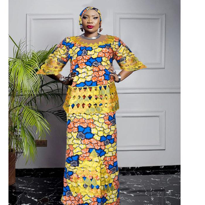 Jual Women Clothing African Dashiki Ankara Print Wax Dress Wedding