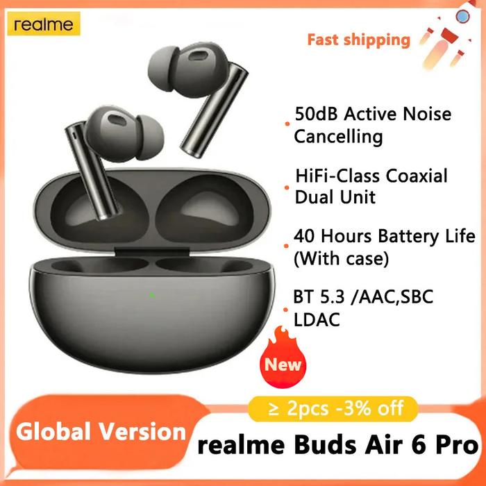Jual New realme Buds Air Pro True Wireless Earphone 50dB Deep