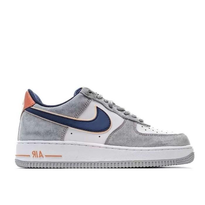 Jual Nike Air Force 07 Low White Cool Grey Navy Blue Orange