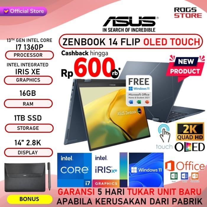 Jual Murah ASUS ZENBOOK 14 FLIP OLED UP3404VA TOUCH CORE I7 1360P