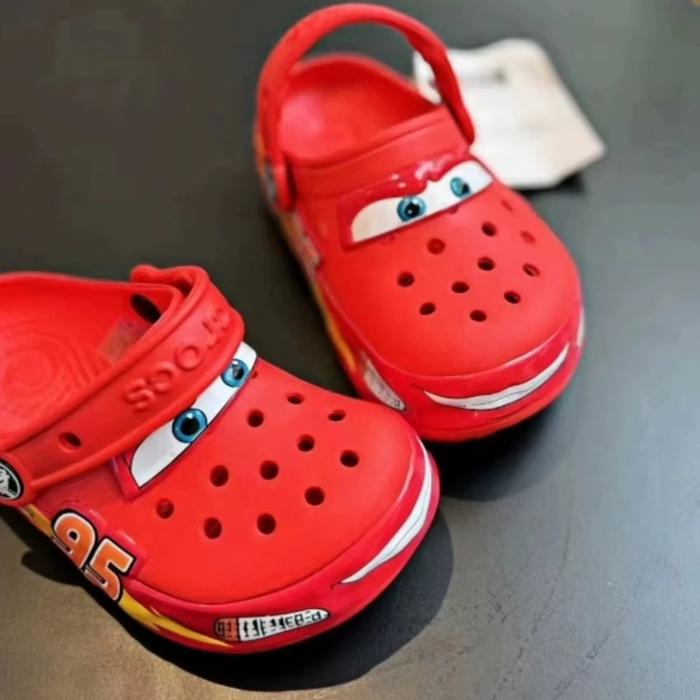 Jual Disney Lightning Mcqueen Pixar Crocs flashing light Outdoor