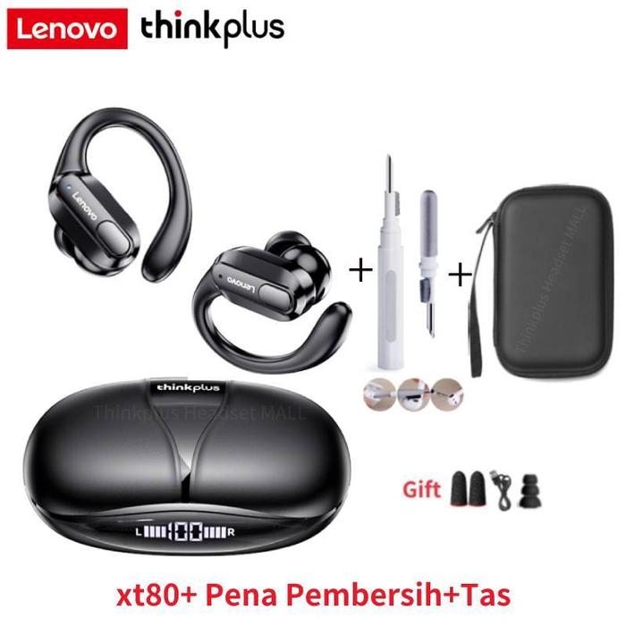 Gambar Original Lenovo thinkplus XT80 TWS Wireless Headset Bluetooth 5.4 Earphone True Sports Noise Reduction Headset Bass Super Button Control Earbuds HiFi Stereo Olahraga Headphone With Mic - XT80+Pen+Tas dari Ngebullll undefined Tokopedia