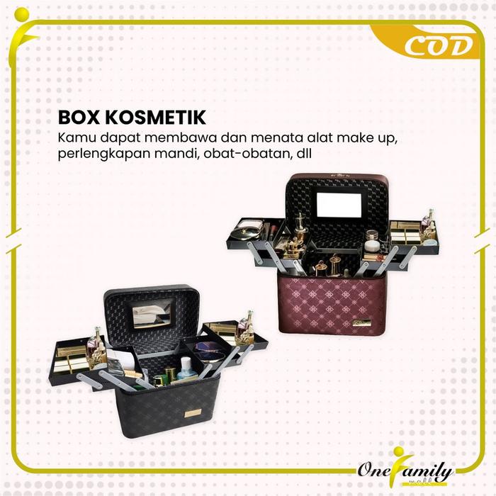 Jual ONE-K1 Box Makeup Kosmetik Beauty Case Multifungsi Motif - Main Image