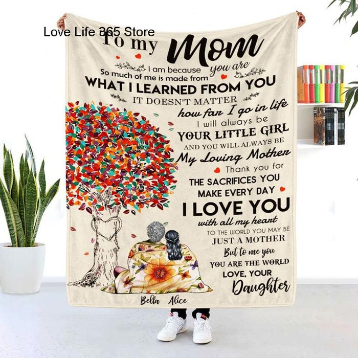 Jual I Love You Mom Throw Blanket Gifts For Mom Birthday Gifts For