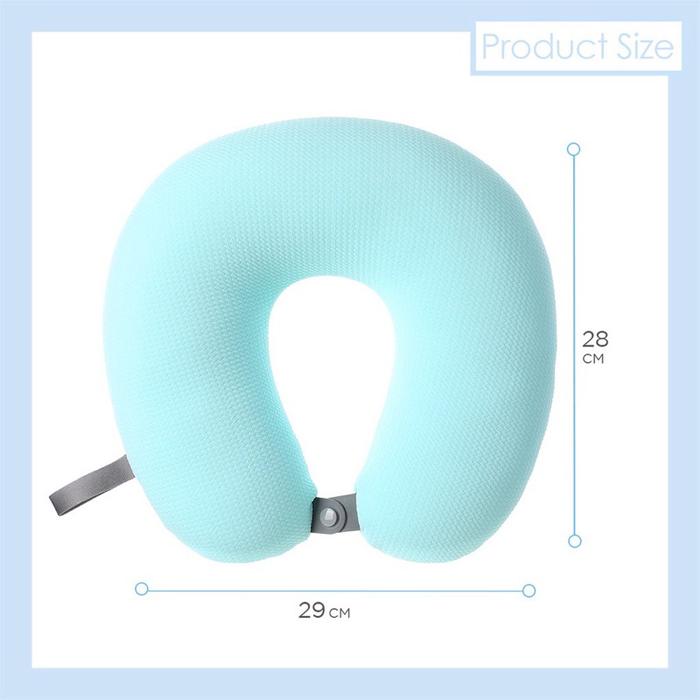 Gambar Best Item! COD MINISO Bantal Leher Polos Upillow Neck Pillow Miniso Ada Butiran Kecil U-shaped Pillow Terbatas - Biru dari atisumiaaa undefined Tokopedia