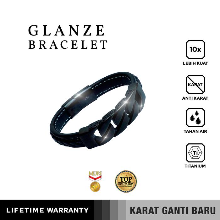 Gambar Emrys GLANZE Bracelet Real Leather Gelang Kulit Pria dan Wanita - BLACK dari Emrysid undefined Tokopedia