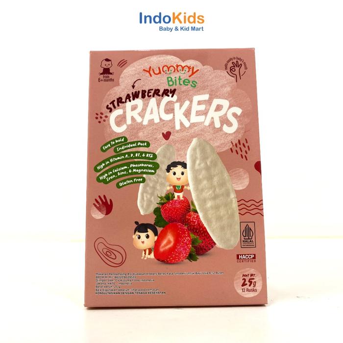Gambar Yummy Bites - Rice Crackers/ Snack / Camilan Biskuit Bayi 300 gram - Crackers Strawb dari mpasistorepalu undefined Tokopedia