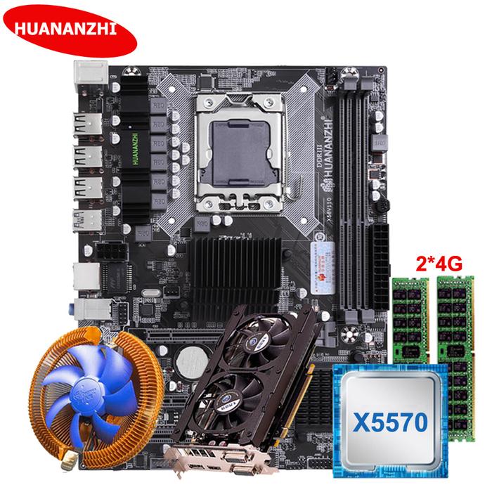 Jual HUANANZHI X58 LGA 1366 Motherboard Combo CPU Xeon E5 X5570