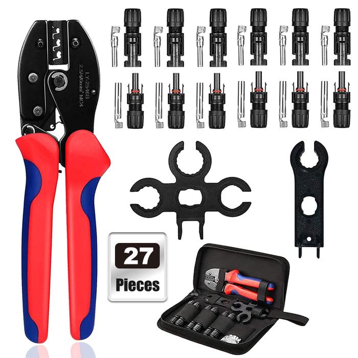 Gambar Solar Crimping Pliers Tools Kit For MC4 Cable Electeical Connectors dari Sefila Plaza undefined Tokopedia
