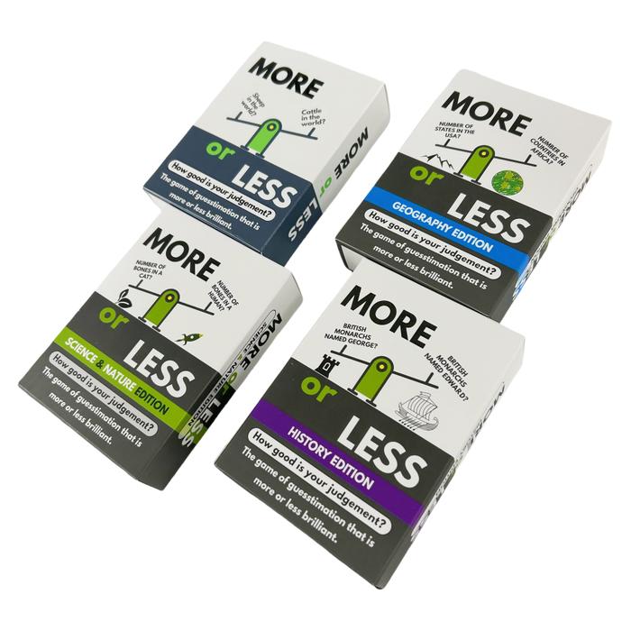 Gambar New More or Less Card Game How Good Is Your Judgement Geogpaphy History Science and Nature Edition Board Deck dari idaparida21 undefined Tokopedia