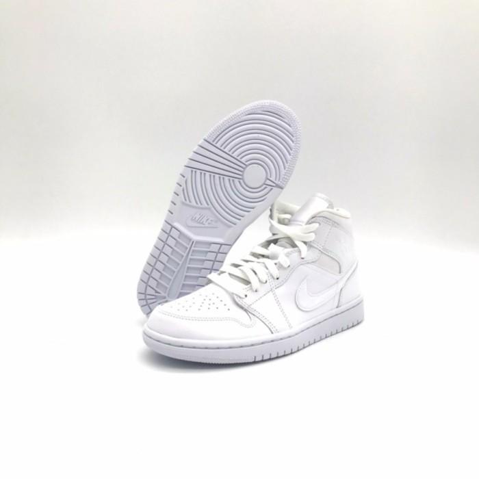 Nike Air Jordan Mid Triple White 100 Original Happy Shopping Dan  Terimakasih