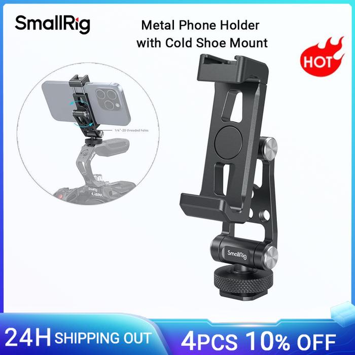 Jual SRT Metal Phone Support with Cold Shoe Mount Phone Support