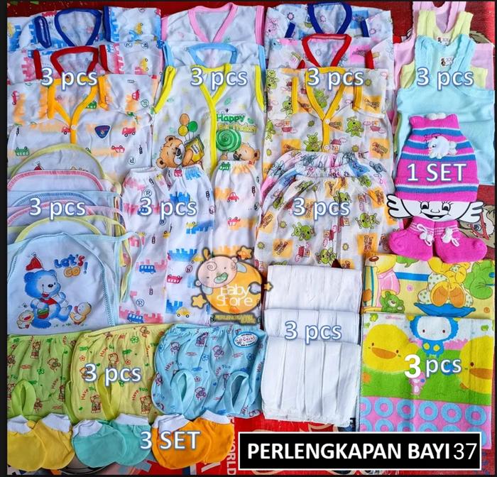 Gambar TERLARIS Paket Ekonomis Perlengkapan Bayi New Born / Set Baju Bayi Baru Lahir / Satu Set Pakaian Bayi Lengkap isi 37 Pcs / Kado Lahiran Bayi / Paket Hemat Baju bayi READY STOCK dari aprilintah undefined Tokopedia