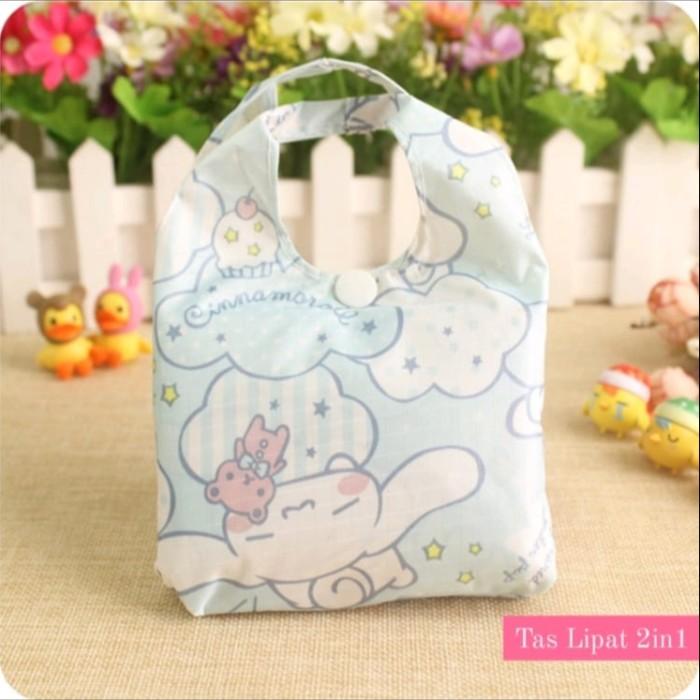 Gambar PREMIUM Tas Belanja 2in1 Lipat Serbaguna Waterproof Motif Kartun Lucu - Cinamaroll dari Senopati Manis Plaza undefined Tokopedia