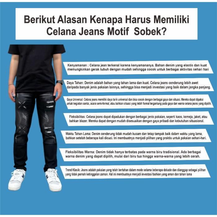 Jual Celana Jeans Sobek Pria Celana Panjang Pria Jeans Denim Trend