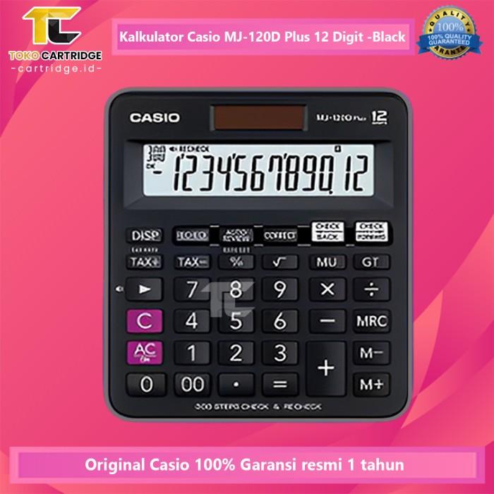 Gambar Calculator Casio MJ 120D Desktop Check Correct Plus 12 Digits Kalkulator Meja Mini MJ-120D 12 Digit Pink Light Blue Black Original Bergaransi Resmi - Black dari TokoCartridge undefined Tokopedia